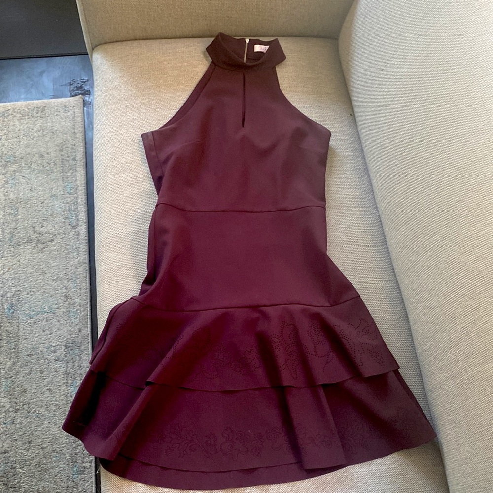 Burgundy Parker mini dress